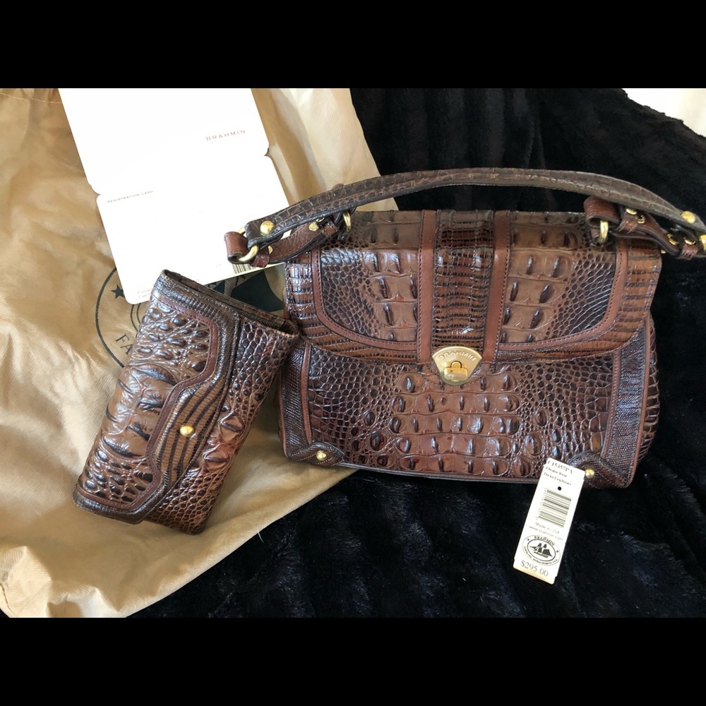 Brahman hand bag with wallet